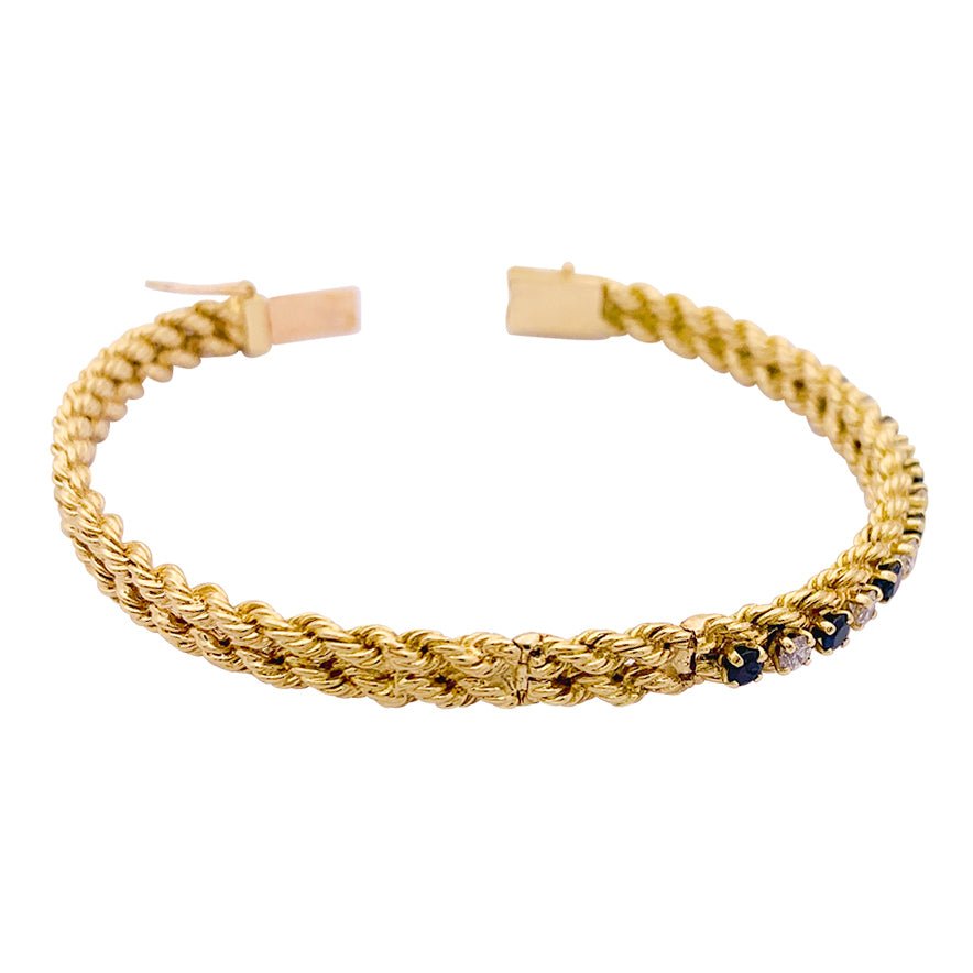 Bracelet en or jaune, saphirs et diamants - Castafiore