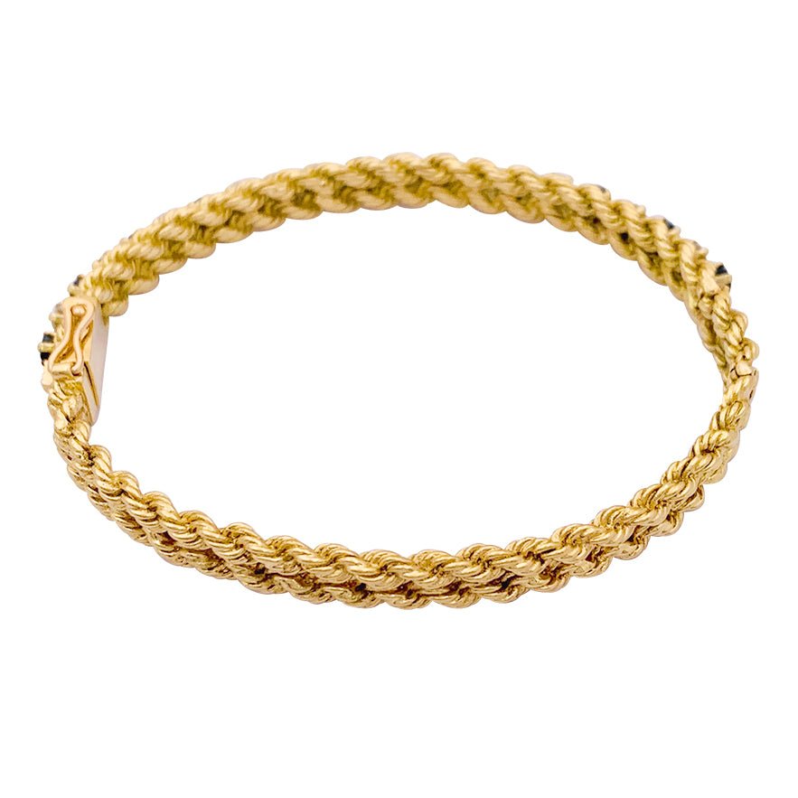 Bracelet en or jaune, saphirs et diamants - Castafiore