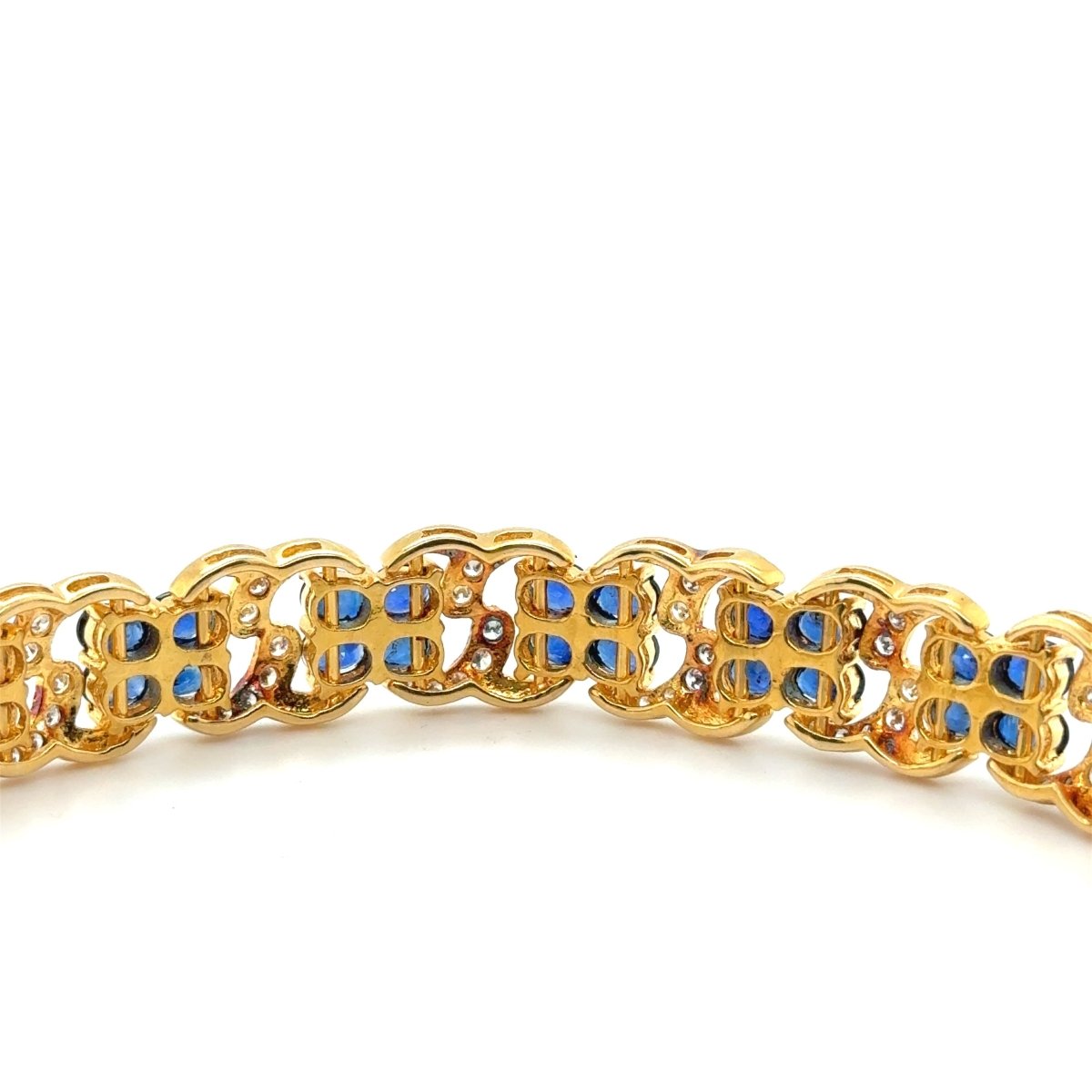 Bracelet en or jaune, saphirs et Diamants - Castafiore