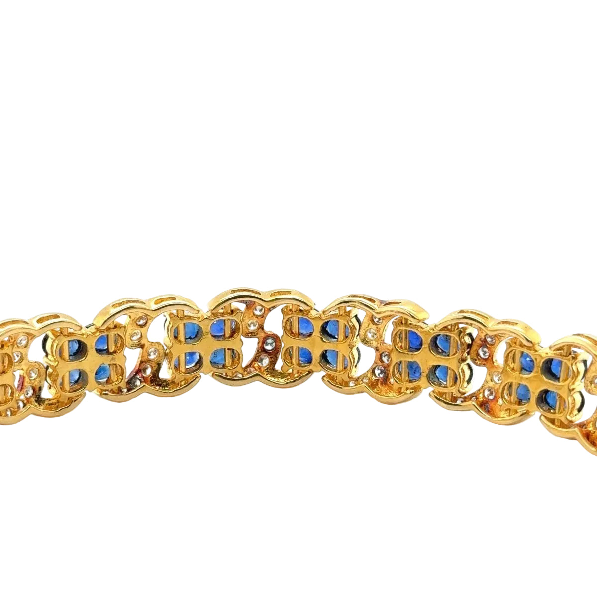 Bracelet en or jaune, saphirs et Diamants - Castafiore