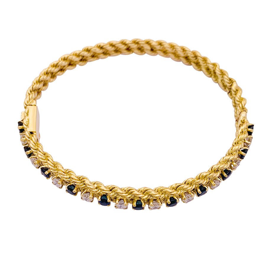 Bracelet en or jaune, saphirs et diamants - Castafiore