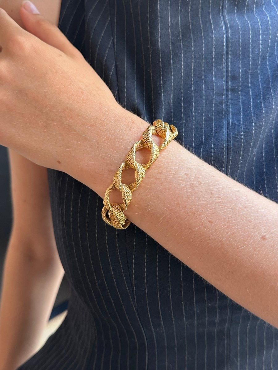 Bracelet en or jaune torsadé - Castafiore
