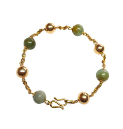 Bracelet en or rose et jade - Castafiore