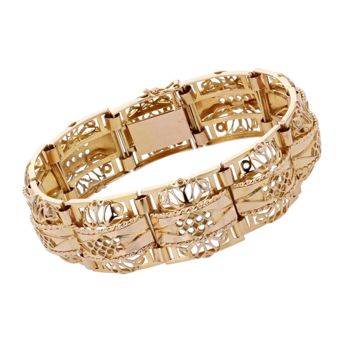 Bracelet en or vintage ajouré - Castafiore