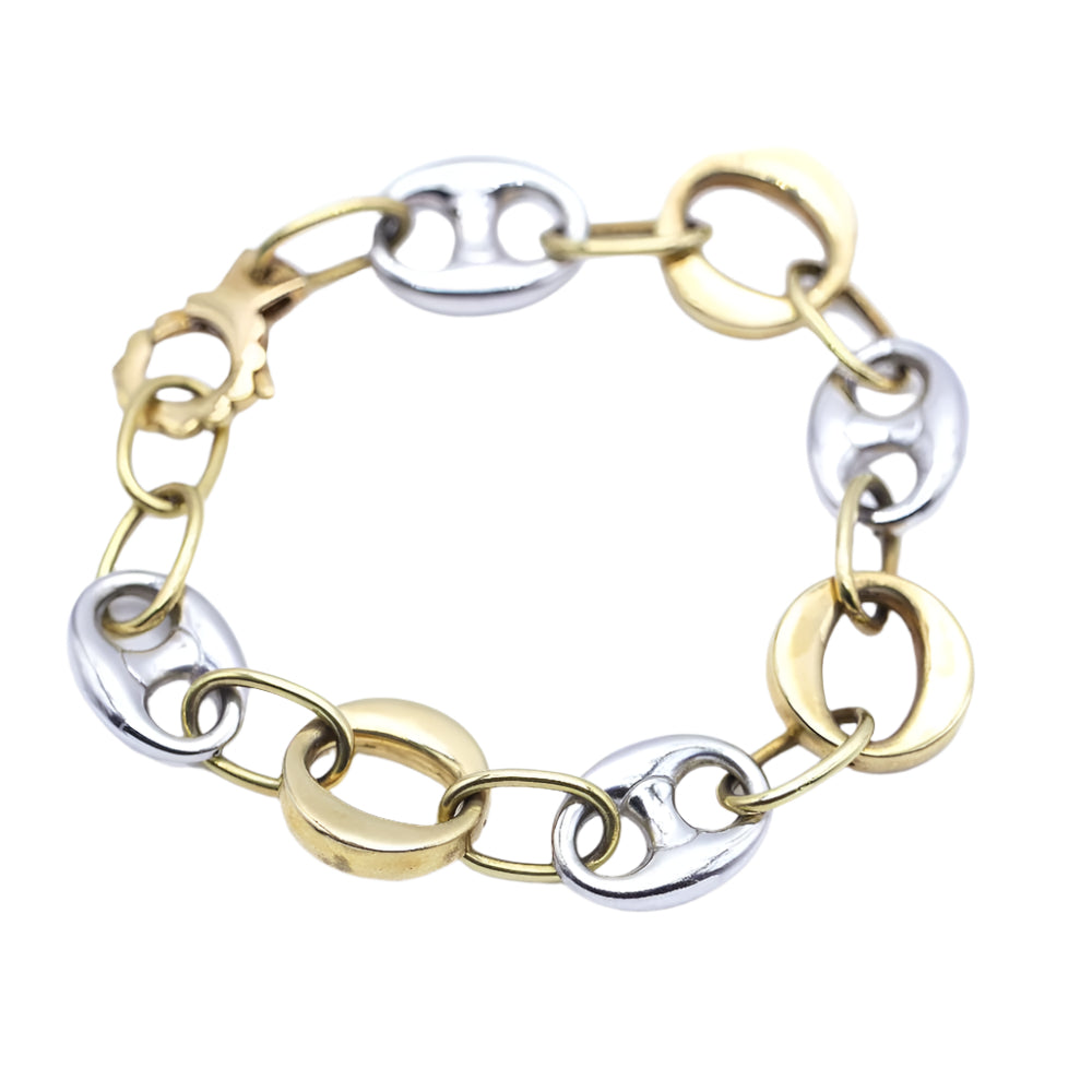 Bracelet femme design grain de café en oro bicolore - Castafiore