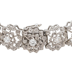 Bracelet Fleur en or blanc et diamants - Castafiore