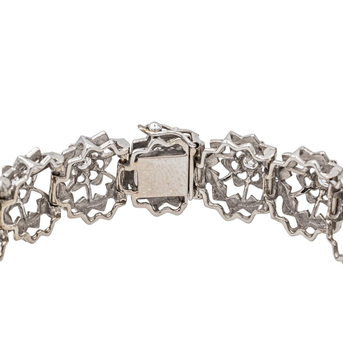 Bracelet Fleur en or blanc et diamants - Castafiore