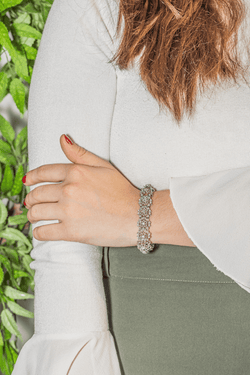 Bracelet Fleur en or blanc et diamants - Castafiore