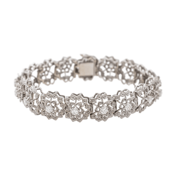 Bracelet Fleur en or blanc et diamants - Castafiore