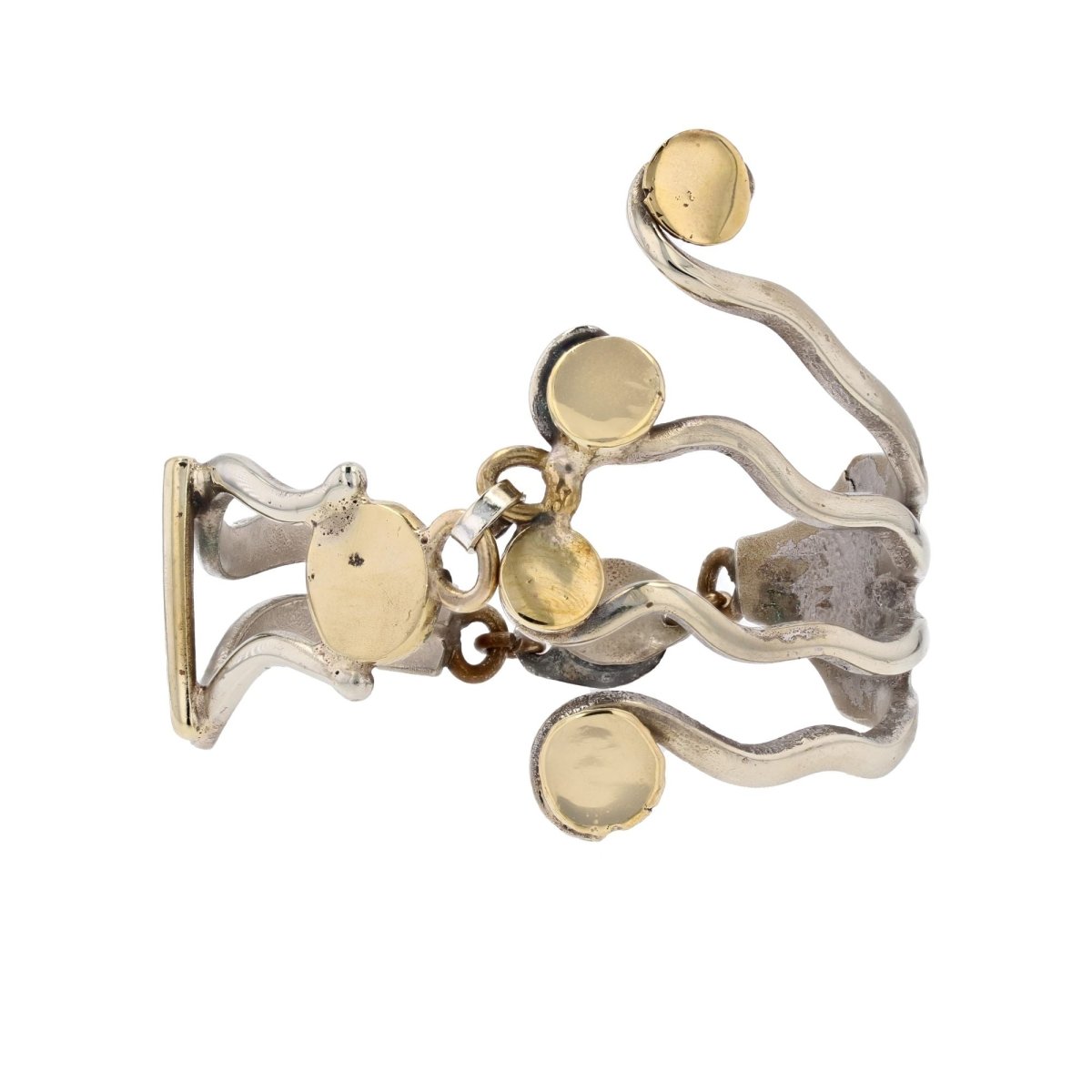 Bracelet fourchette argent articulé - Castafiore