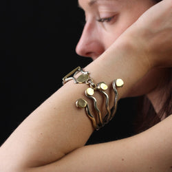 Bracelet fourchette argent articulé - Castafiore