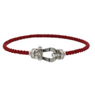 Bracelet FRED "Force 10" en or blanc, acier et diamants - Castafiore