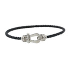 Bracelet FRED "Force 10" en or blanc, acier et diamants - Castafiore