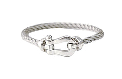 Bracelet FRED Force 10 en or blanc et acier