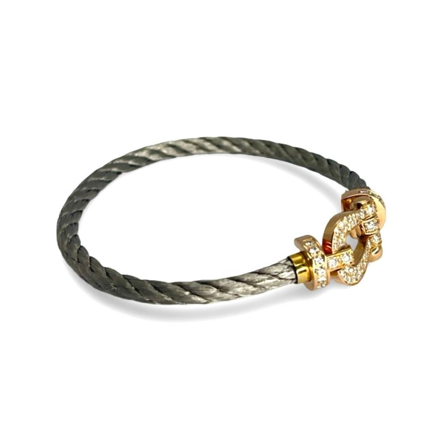 Bracelet FRED Force 10 grand modèle en or rose et diamants - Castafiore