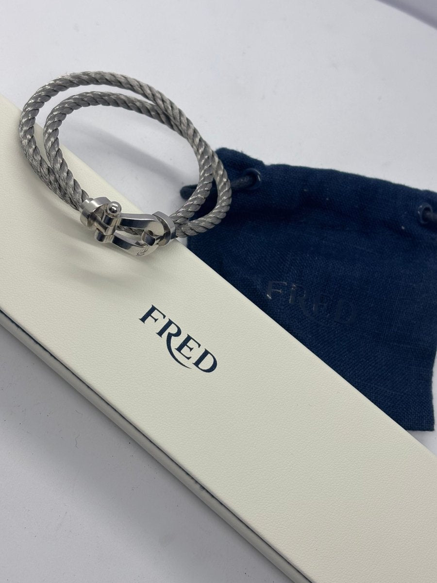 Bracelet Fred Force 10 Grand Modèle or blanc - Castafiore