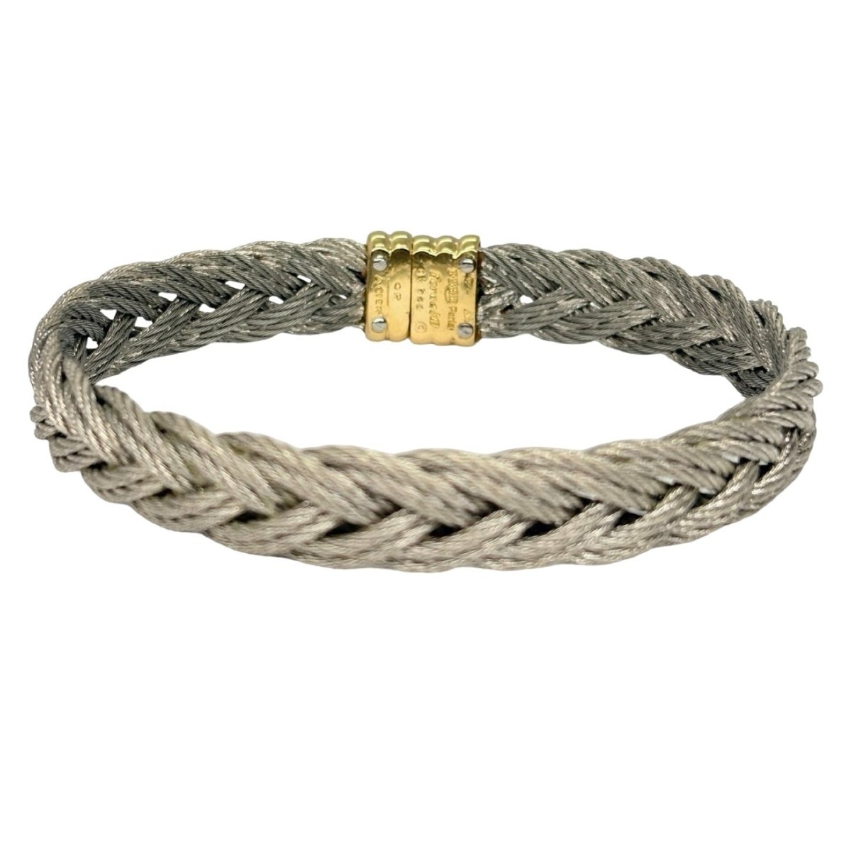 Bracelet FRED "Force 10 Vintage" en or jaune et acier - Castafiore