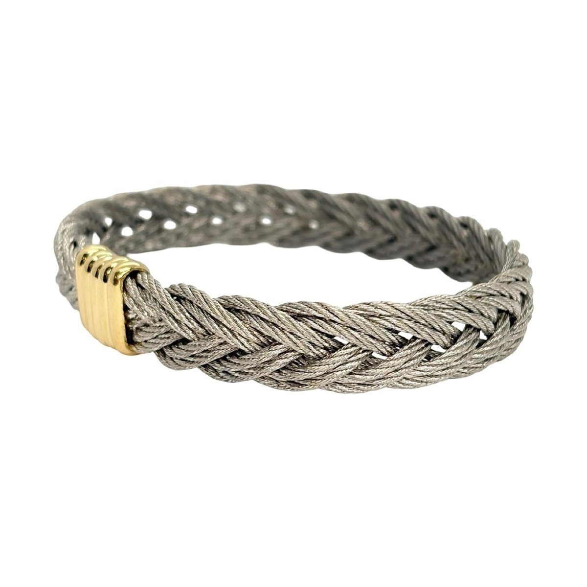 Bracelet FRED "Force 10 Vintage" en or jaune et acier - Castafiore