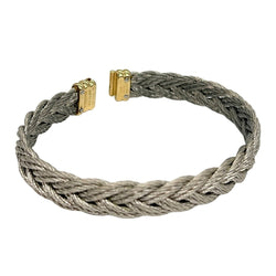 Bracelet FRED "Force 10 Vintage" en or jaune et acier - Castafiore