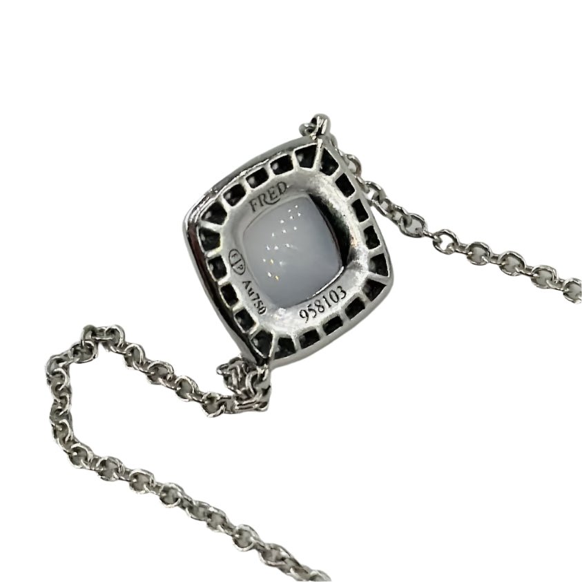 Bracelet FRED "Pain de sucre" en or blanc et calcédoine - Castafiore