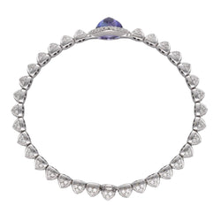 Bracelet FRED "Pain de sucre" en or gris, tanzanite et diamants. - Castafiore