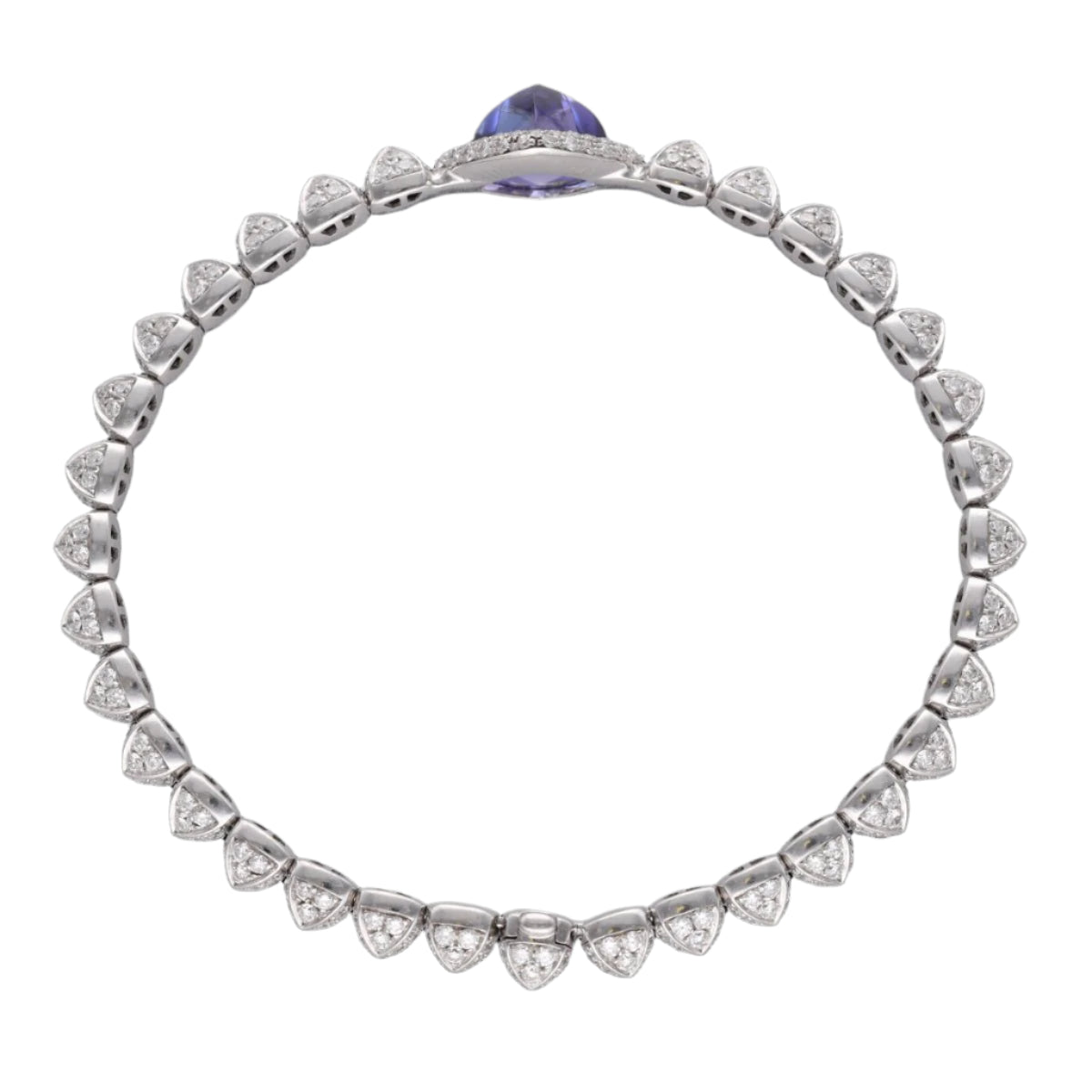 Bracelet FRED "Pain de sucre" en or gris, tanzanite et diamants. - Castafiore