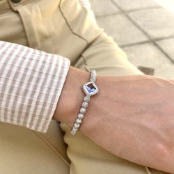 Bracelet FRED "Pain de sucre" en or gris, tanzanite et diamants. - Castafiore