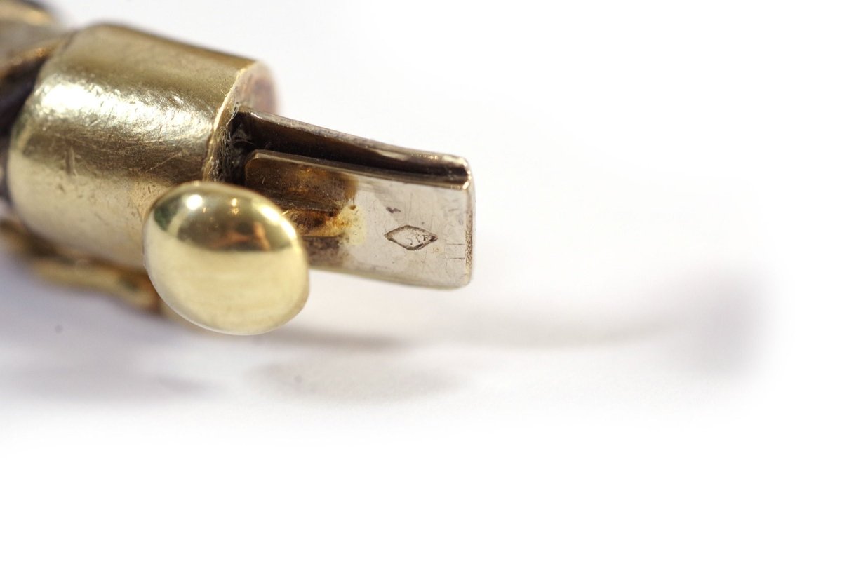 Bracelet Gay Freres tigres en or et argent - Castafiore