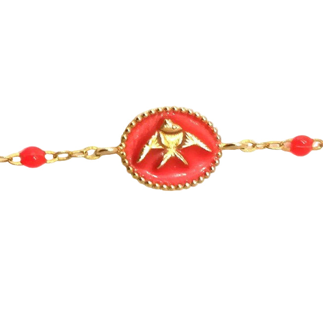 Bracelet GIGI CLOZEAU Poisson ange en or jaune et résine - Castafiore