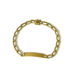 Bracelet Gourmette à maille cheval en or jaune - Castafiore