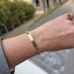 Bracelet Gourmette à maille cheval en or jaune - Castafiore