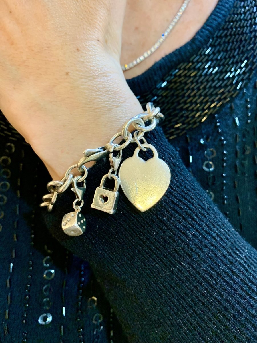 Bracelet Gourmette Cœur Tiffany & Co. Argent 925 Millièmes - Castafiore