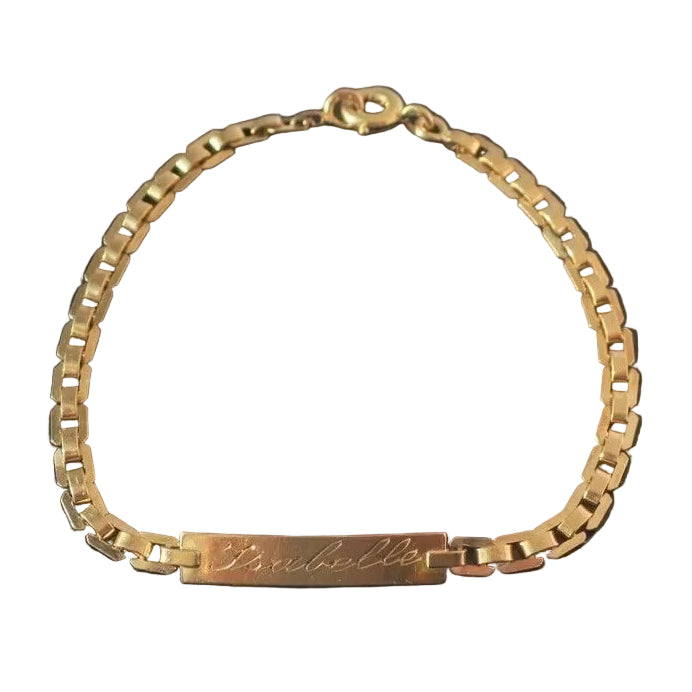Bracelet gourmette d'identité en or rose - Castafiore