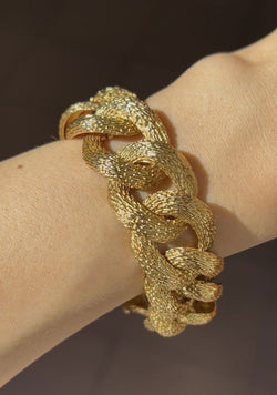 Bracelet gourmette en or jaune 18K - Castafiore
