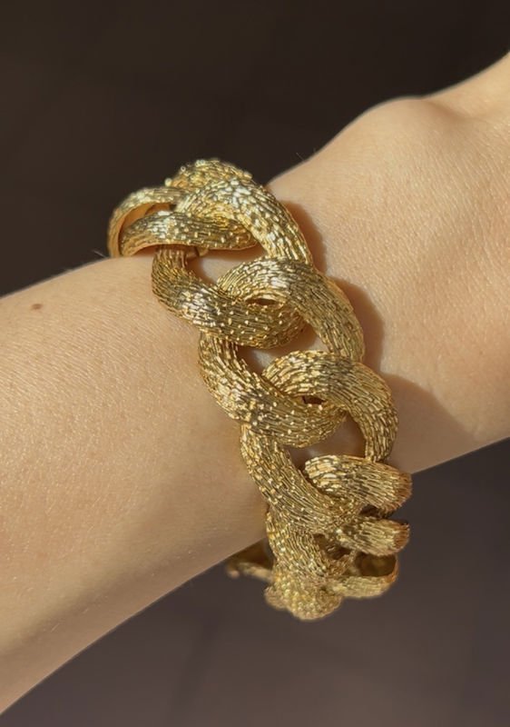 Bracelet gourmette en or jaune 18K - Castafiore