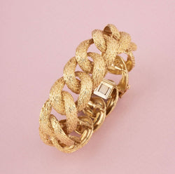 Bracelet gourmette en or jaune 18K - Castafiore