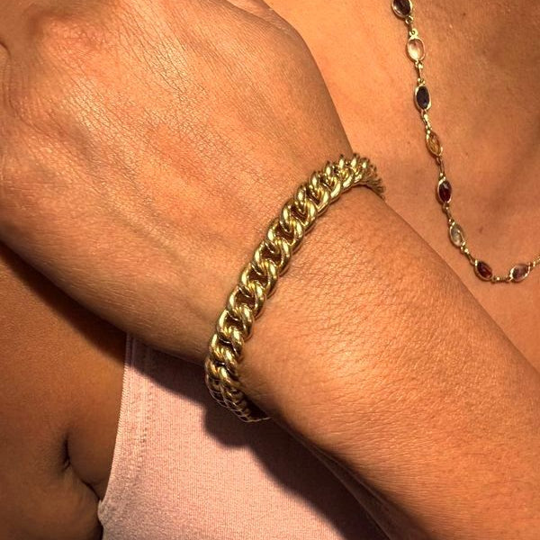 Bracelet gourmette en or jaune - Castafiore