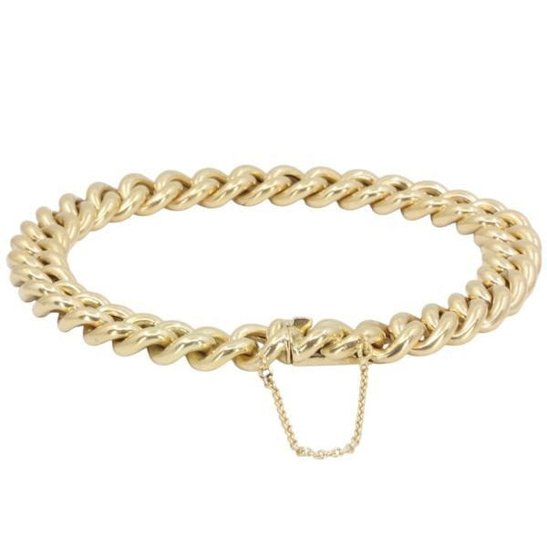 Bracelet gourmette en or jaune - Castafiore