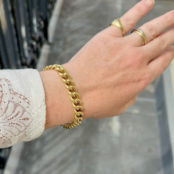 Bracelet gourmette en or jaune - Castafiore