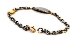 Bracelet gourmette en or jaune et or blanc - Castafiore