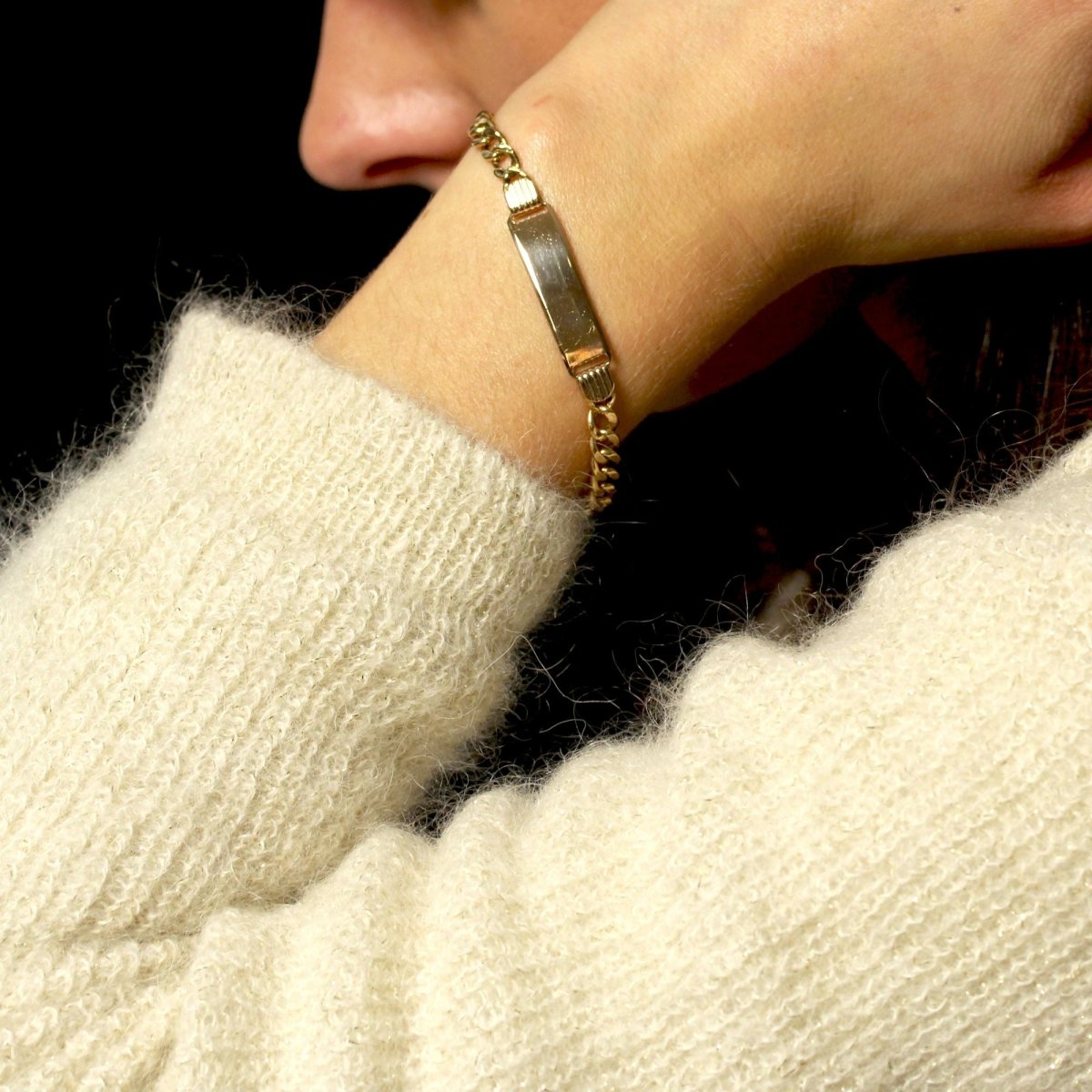 Bracelet Gourmette fine en or jaune - Castafiore