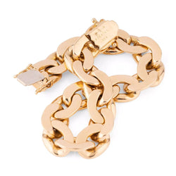 Bracelet Gourmette VAN CLEEF & ARPELS mailles arrondies en or jaune - Castafiore