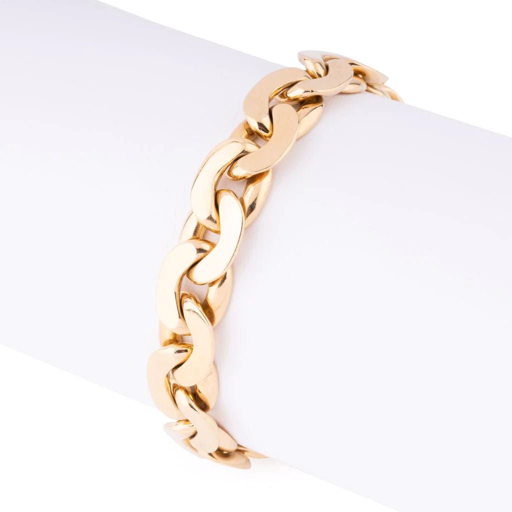 Bracelet Gourmette VAN CLEEF & ARPELS mailles arrondies en or jaune - Castafiore