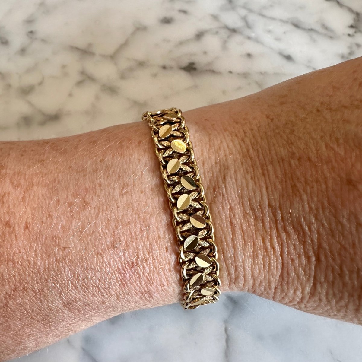 Bracelet grains de café en or jaune - Castafiore