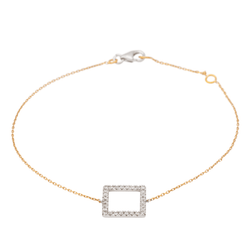 Bracelet Graphique Or blanc Diamant - Castafiore