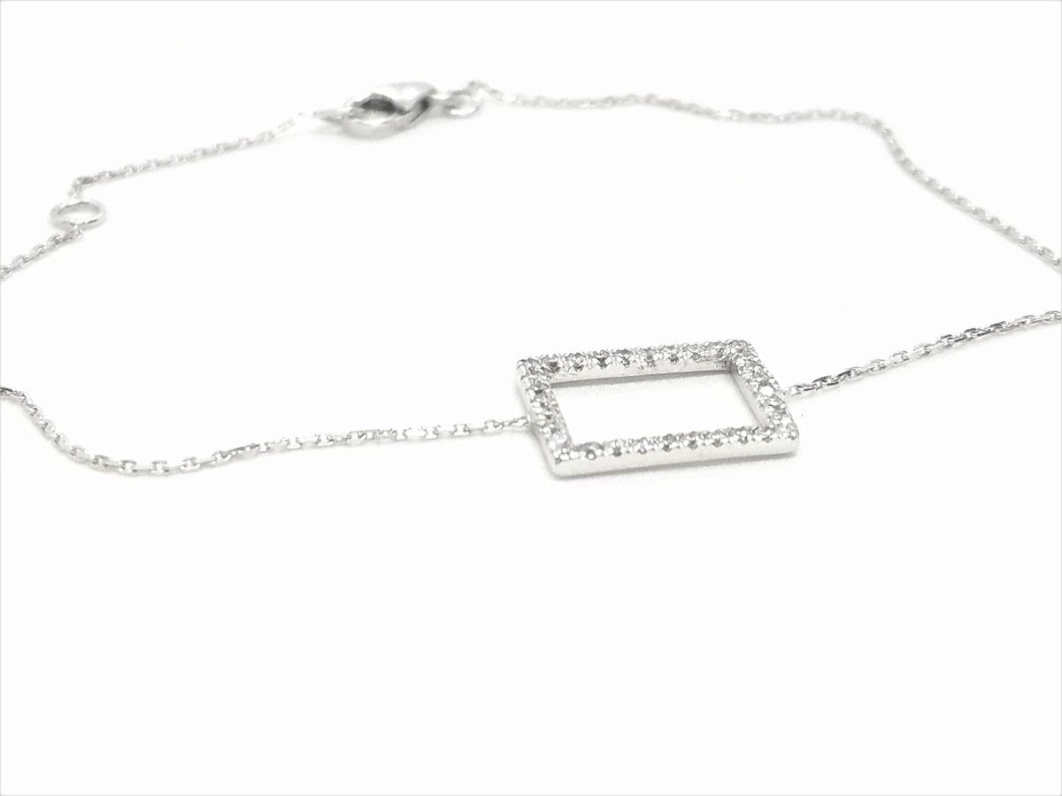 Bracelet Graphique Or blanc Diamant - Castafiore
