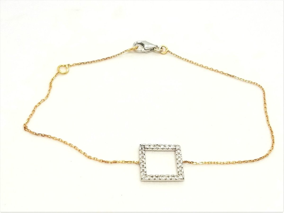 Bracelet Graphique Or blanc Diamant - Castafiore