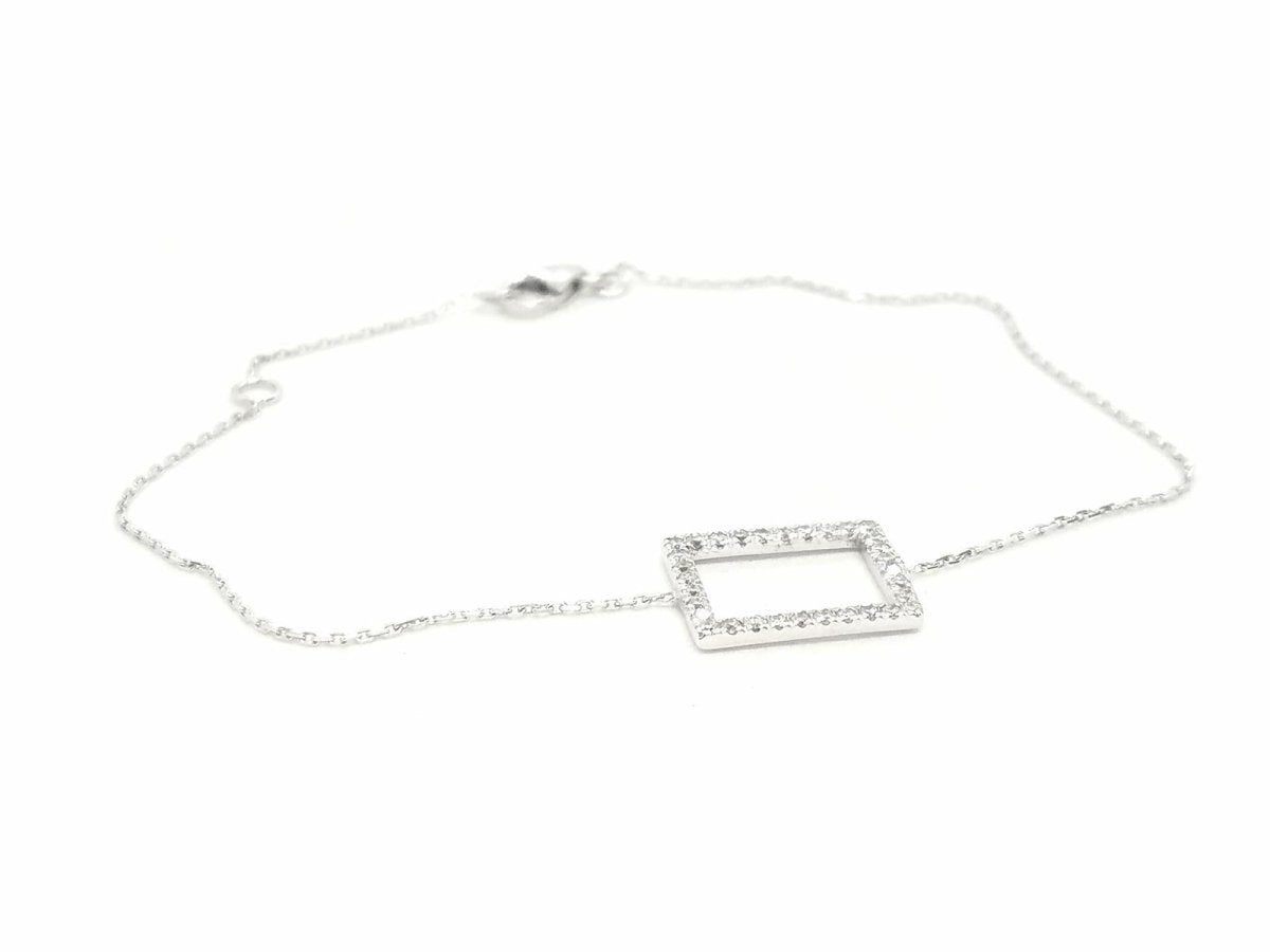 Bracelet Graphique Or blanc Diamant - Castafiore