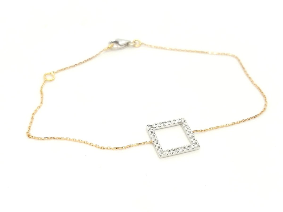 Bracelet Graphique Or blanc Diamant - Castafiore