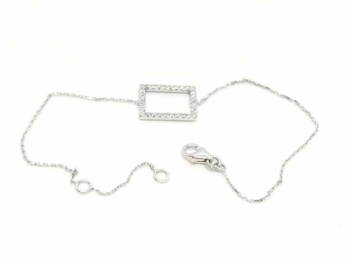 Bracelet Graphique Or blanc Diamant - Castafiore